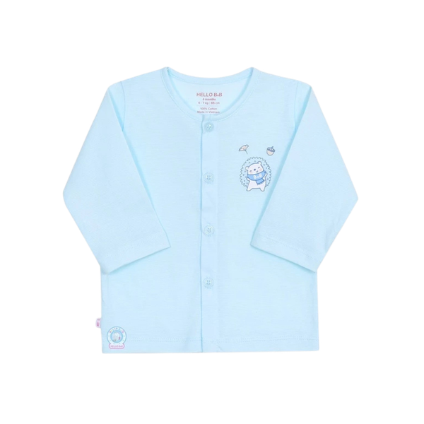 Áo cài giữa màu gân ziczac TD HB s3m