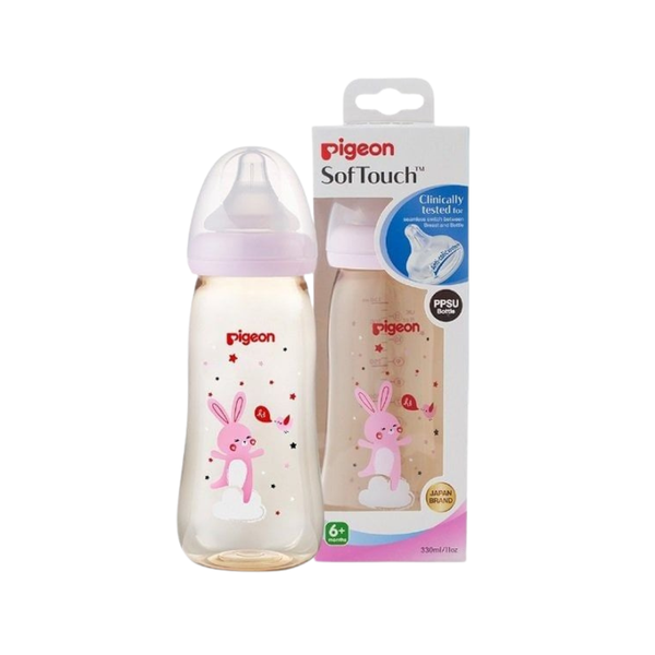Bình sữa Pigeon PPSU CR 330ml hồng