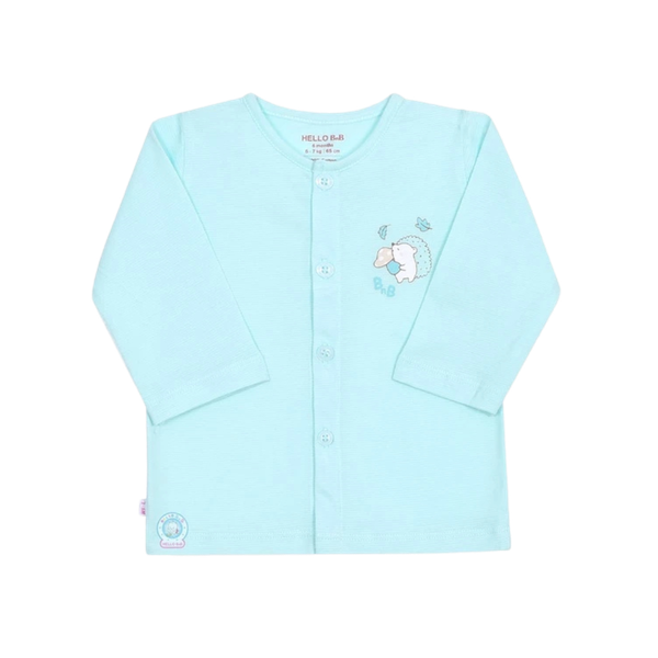 Áo cài giữa màu gân ziczac TD HB s3m