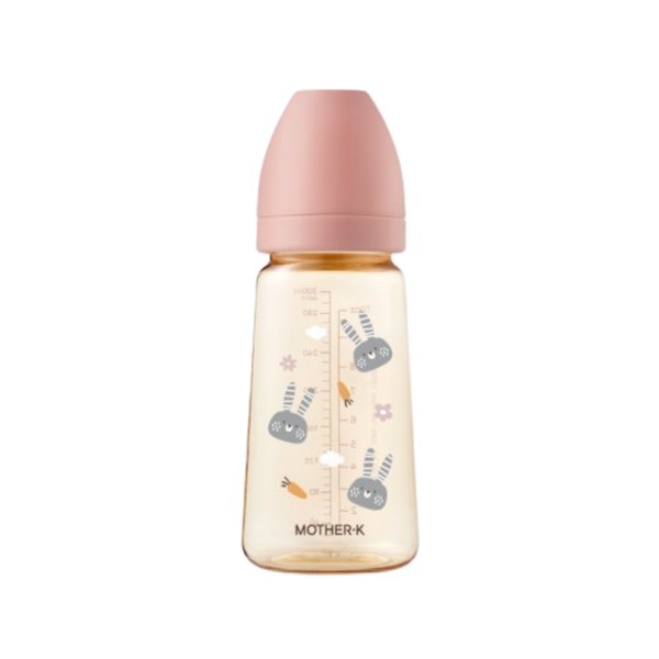 Bình sữa PPSU Hàn Quốc Mother-K 280ml (thỏ hồng)