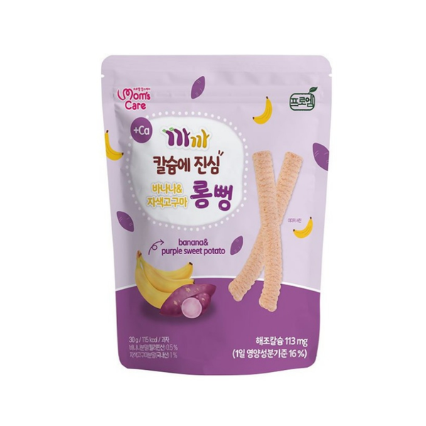 Bánh gạo lứt Canxi thanh dài Mom's care chuối và khoai lang tím