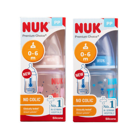 Bình sữa cảm biến nhiệt Nuk PP 150ml núm ti silicone s1-M
