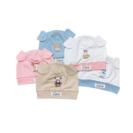 Mũ sơ sinh phối tai Dokma DS528