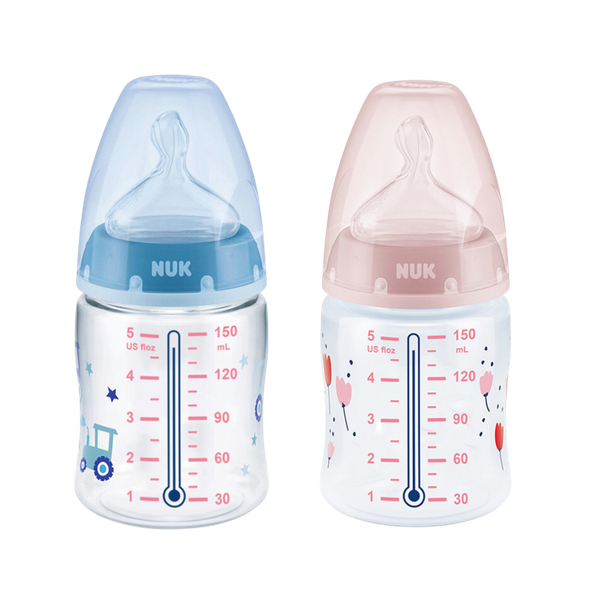 Bình sữa cảm biến nhiệt Nuk PP 150ml núm ti silicone s1-M