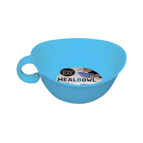 Bát ăn cho bé tay cầm màu xanh dương (konbini)