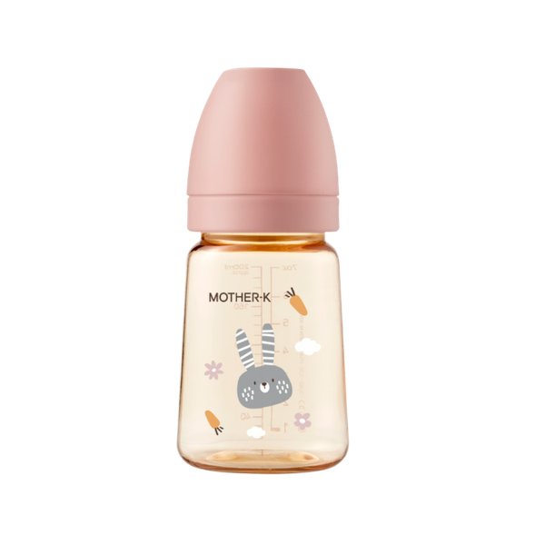 Bình sữa PPSU Hàn Quốc Mother-K 180ml (thỏ hồng)