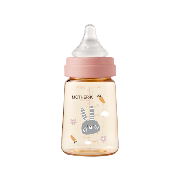 Bình sữa PPSU Hàn Quốc Mother-K 180ml (thỏ hồng)