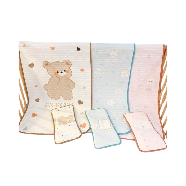 Thảm điều hòa kèm gối họa tiết gấu Monona MNN081