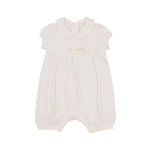 Body cộc màu trắng thêu chữ 0-9m Nous