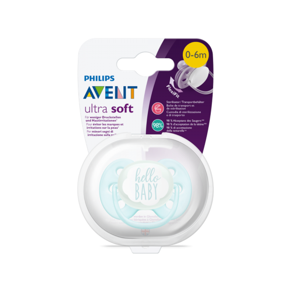 Ty ngậm siêu mềm Philips Avent 0-6m xanh (vỉ đơn)
