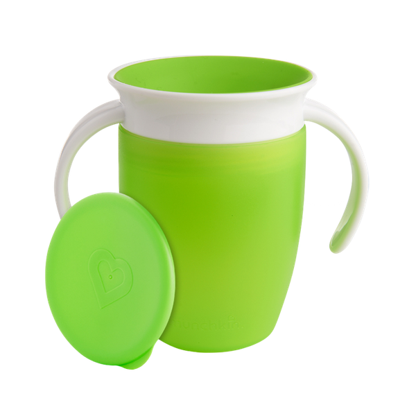 Cốc tập uống 360 độ Munchkin có nắp 207ml xanh lá