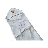 Ủ choàng đón bé organic mới viền hoa Monona MNN023