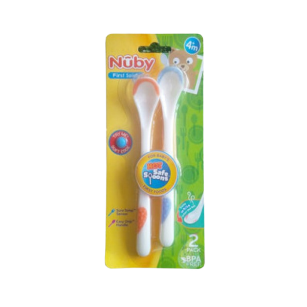 Bộ 2 thìa cán dài báo nhiệt Nuby