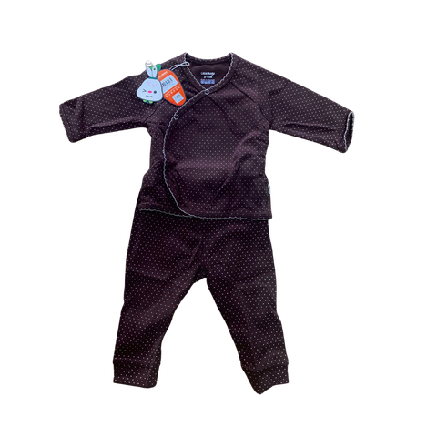 Bộ QA SS cài chéo chấm bi nỉ s3-6m