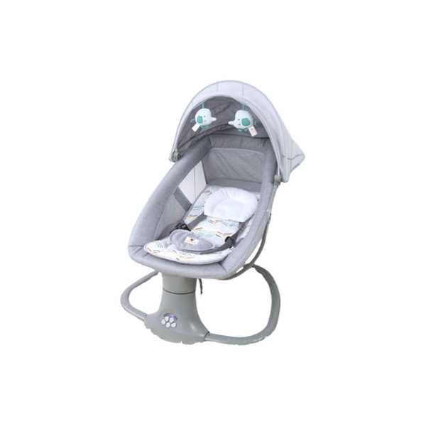 Nôi ru ngủ thư giãn kết hợp ghế ngồi đọc sách cho bé Mastela 08104 màu trắng xám