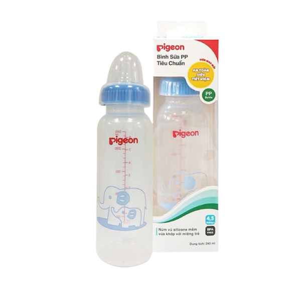 Bình sữa Pigeon PP tiêu chuẩn 240ml
