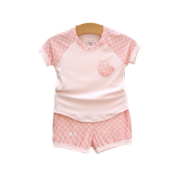 Bộ cộc tay raglan phối kẻ Hrnee