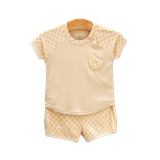 Bộ cộc tay raglan phối kẻ Hrnee