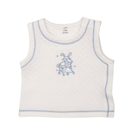 Áo gile  trắng hình thỏ Nous 3-12m