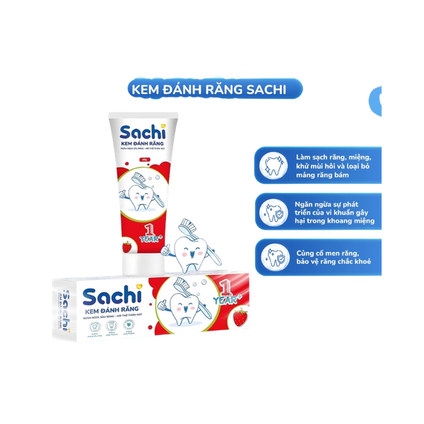 Kem đánh răng Sachi hương dâu 60g