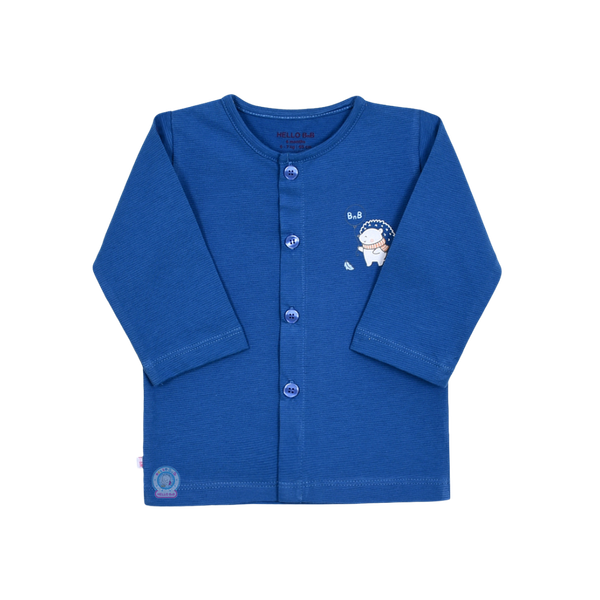 Áo cài giữa màu gân ziczac TN HB s12m