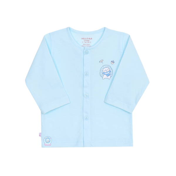 Áo cài giữa màu gân ziczac TN HB s12m