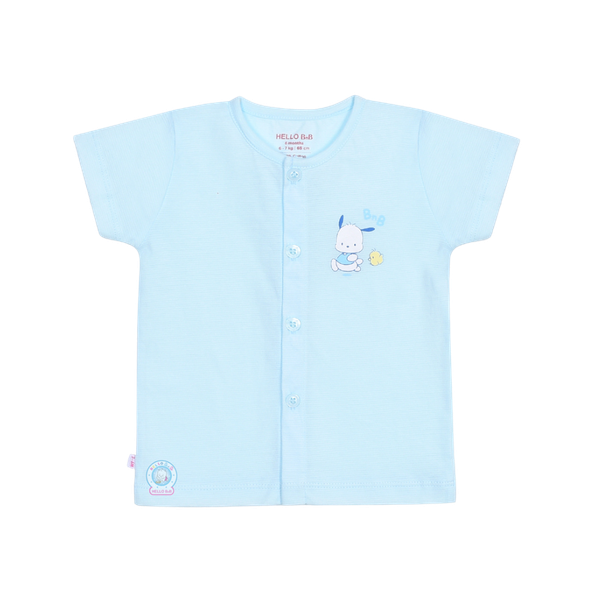 Áo cài giữa màu gân ziczac HB s9m