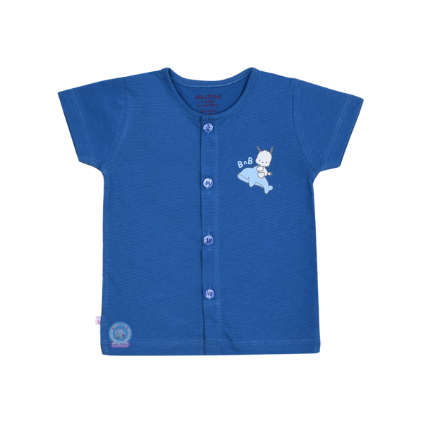 Áo cài giữa màu gân ziczac HB s9m