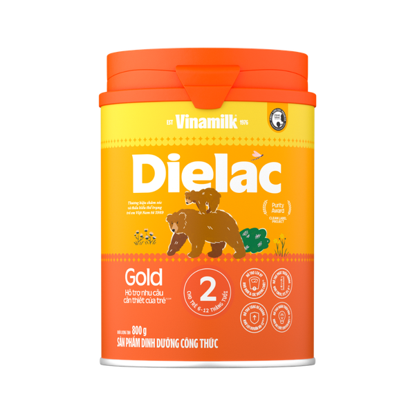 Sữa Dielac Alpha Gold số 2 (800g) cho bé từ 6-12 tháng tuổi (mẫu mới)