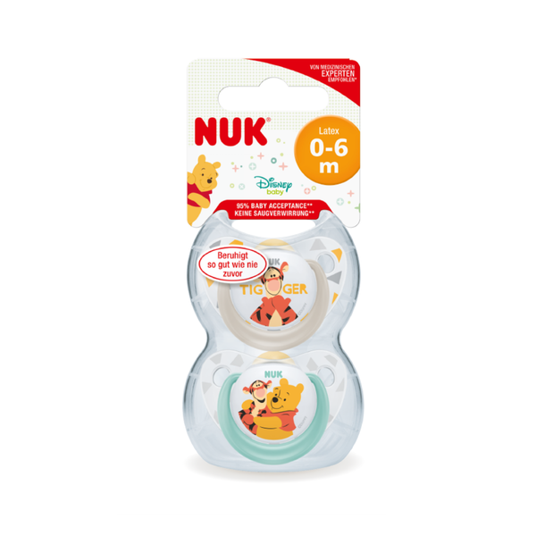 Bộ 2 ty giả Nuk cao su Sleeptime 0-6m