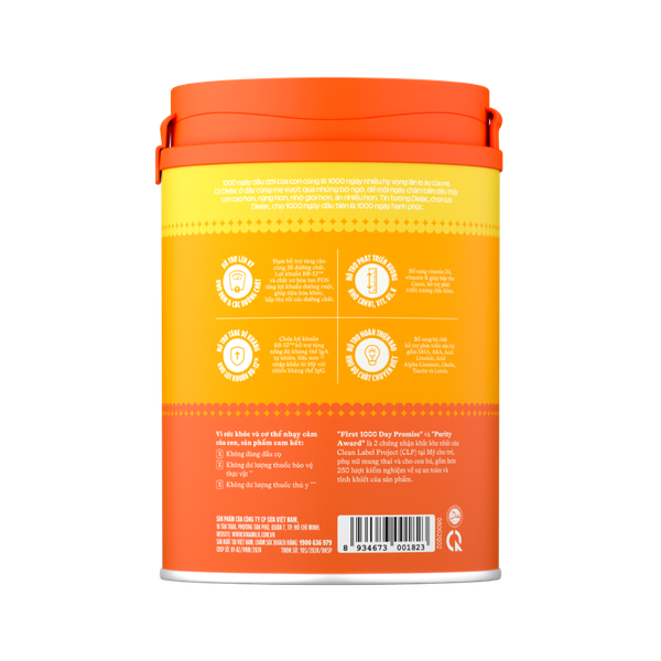 Sữa Dielac Alpha Gold số 2 (800g) cho bé từ 6-12 tháng tuổi (mẫu mới)