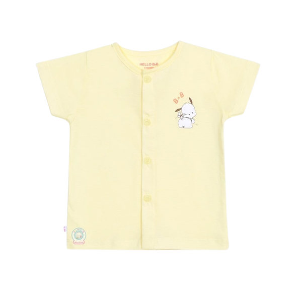 Áo cài giữa màu gân ziczac HB s6m