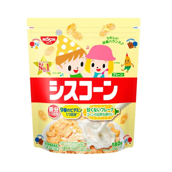 Ngũ cốc Nissin xanh Ciscorn Big Plain 180g màu vàng