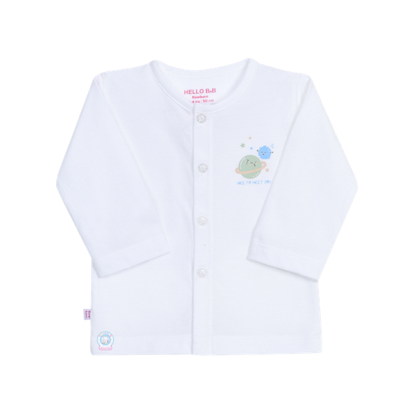 Áo cài giữa trắng TN HB s9m (mẫu mới)