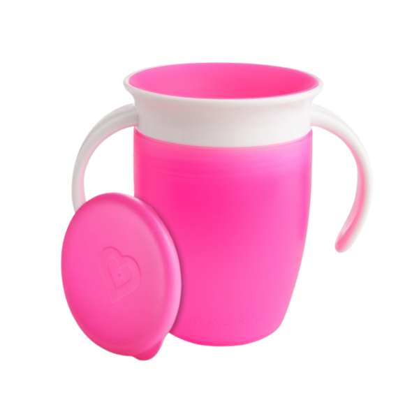 Cốc tập uống 360 độ Munchkin có nắp 207ml hồng