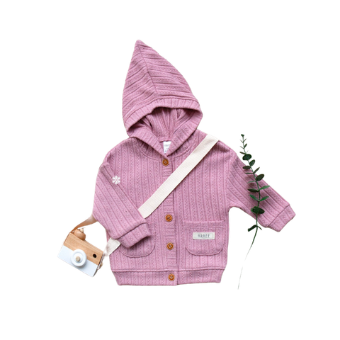 Áo khoác len Merino có mũ Hrnee