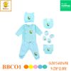 Set bộ Tay Dài màu cotton bác sĩ BBC1 Babiboo