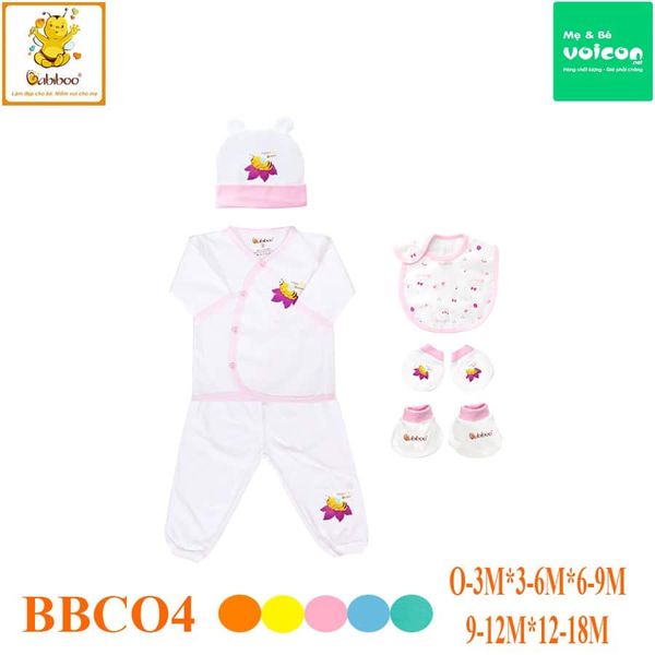 Set bộ TD trắng viền cổ tim BBC4 Babiboo