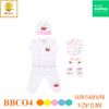 Set bộ TD trắng viền cổ tim BBC4 Babiboo