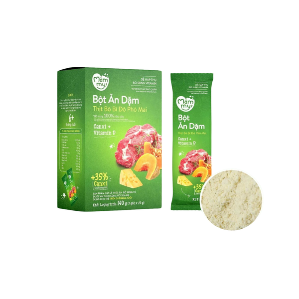 Bột ăn dặm Mămmy thịt bò bí đỏ