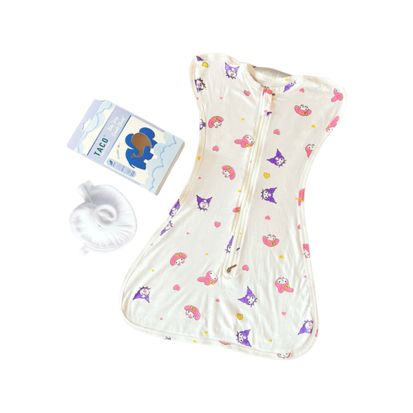 Nhộng chũn quấn bé Taco (thun lạnh, 100% cotton, 2 size 0-3m và 3-6m)
