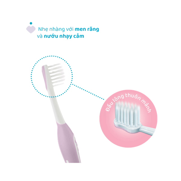 Bàn chải đánh răng tím hồng Chicco 6-36m