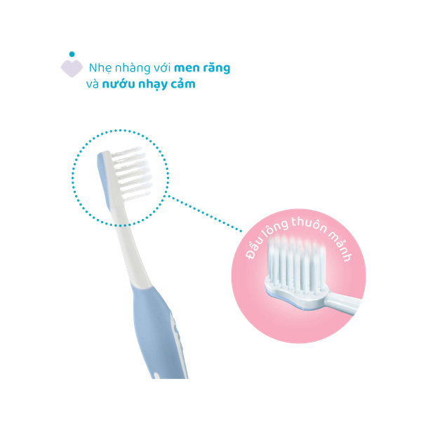 Bàn chải đánh răng xanh biển Chicco 6-36m