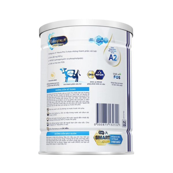 Sữa Enfagrow NeuroPro A2 số 3 (800g) cho bé từ 1-6 tuổi