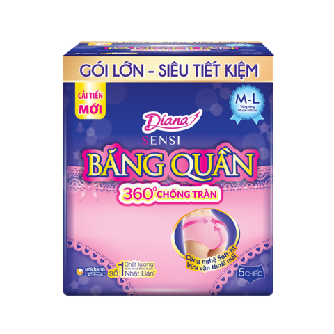 Băng vệ sinh dạng quần Diana Sensi size M-L (5 miếng)