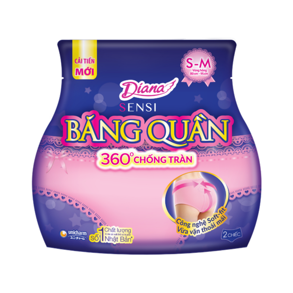 BVS dạng quần Diana Sensi size S-M (2 miếng)