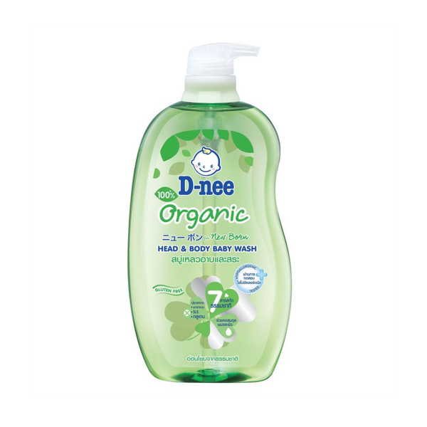 Tắm gội toàn thân em bé (baby) Dnee xanh lá 800ml