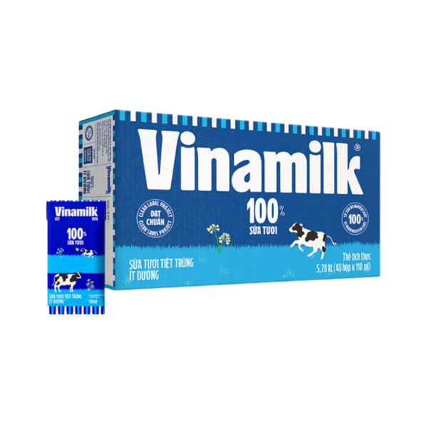 Sữa TTT Vinamilk ít đường 110ml (lốc 4 hộp)
