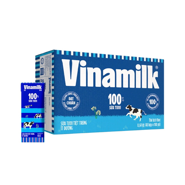 Sữa TTT Vinamilk ít đường 180ml (lốc 4 hộp)