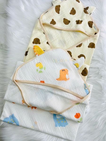 Choàng ủ trẻ em Muslin Top Kids 4 lớp 80x80cm